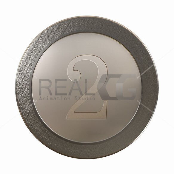 2 silver coin medal template