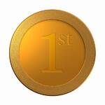 1st gold coin medal template
